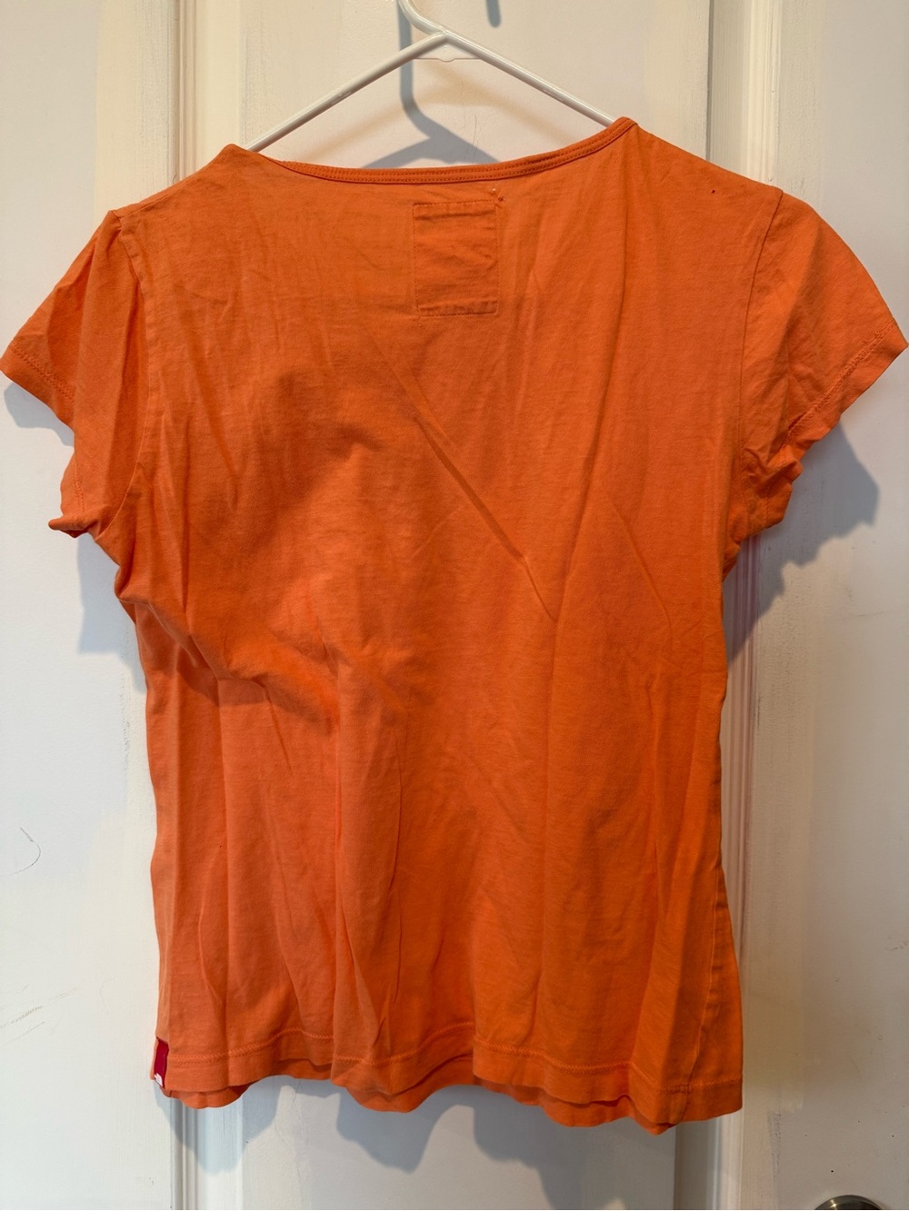 Soft orange/peachand white vintage bird print t-shirt by The North Face - Picture 5 of 7